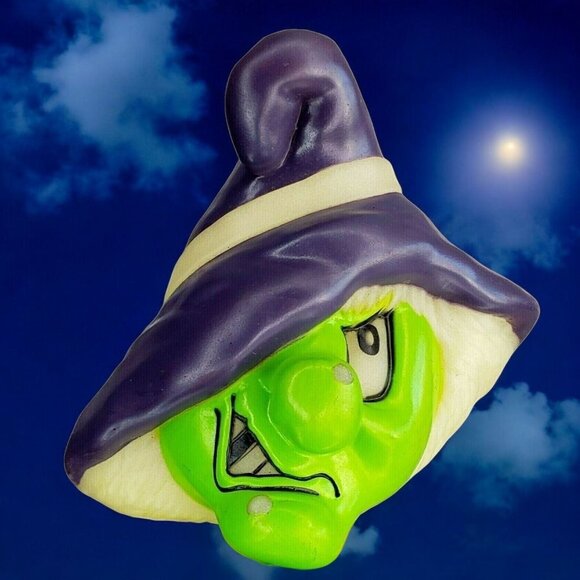 Green Witch Glow in the Dark Door Knob Cover 1987 Halloween Wicked Witch Dankin - Picture 1 of 6